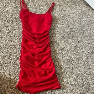 Lucy in the sky red sparkling right dress, size XS women’s